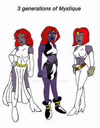 3 generations of Mystique