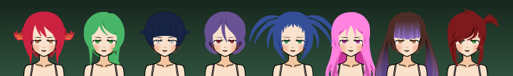 Hair Exports #1 Yandere Simulator hair