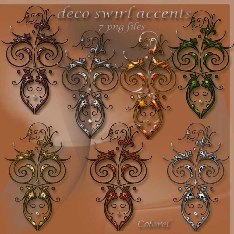 deco swirls accents