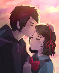 Taki Tachibana and Mitsuha Miyamizu