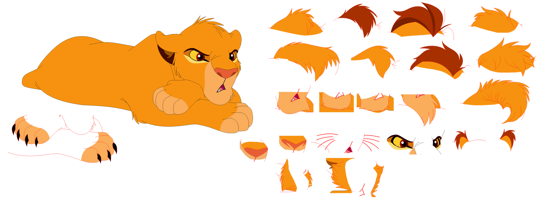 Simba Cub Base (UPDATED 12/01/21) by Teal-Quil on DeviantArt