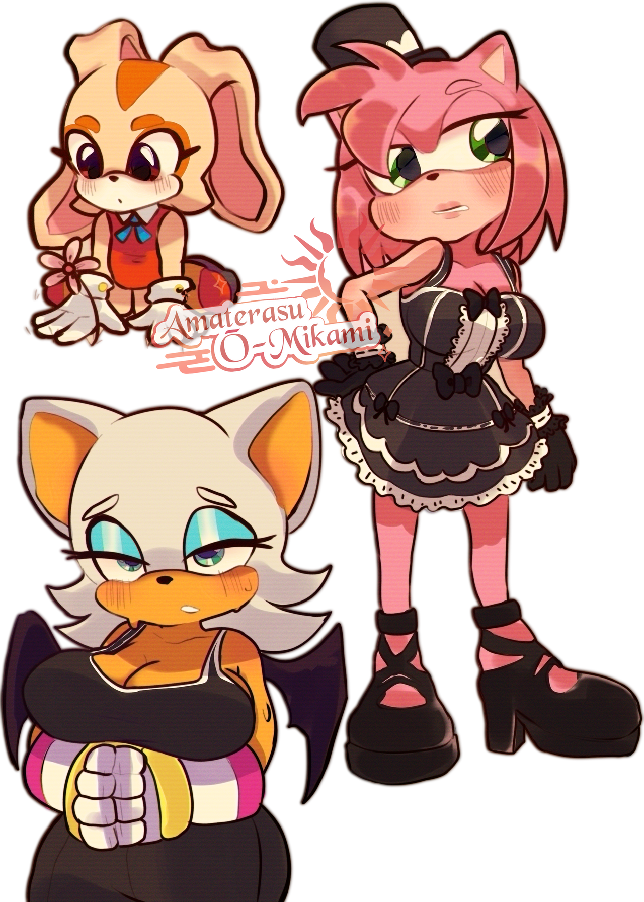 Cream Vs Rouge Cream, Rouge and Amy by Sh1ann on DeviantArt