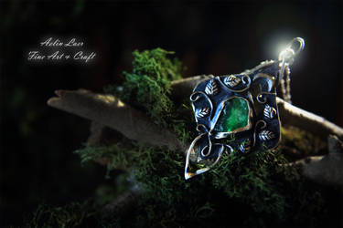 Jade silver talisman by AelinLaerFineArt