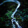 Moon Branch Silver Talisman with rainbow moonstone