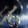 SpellCaster Silver Talisman with Amethyst