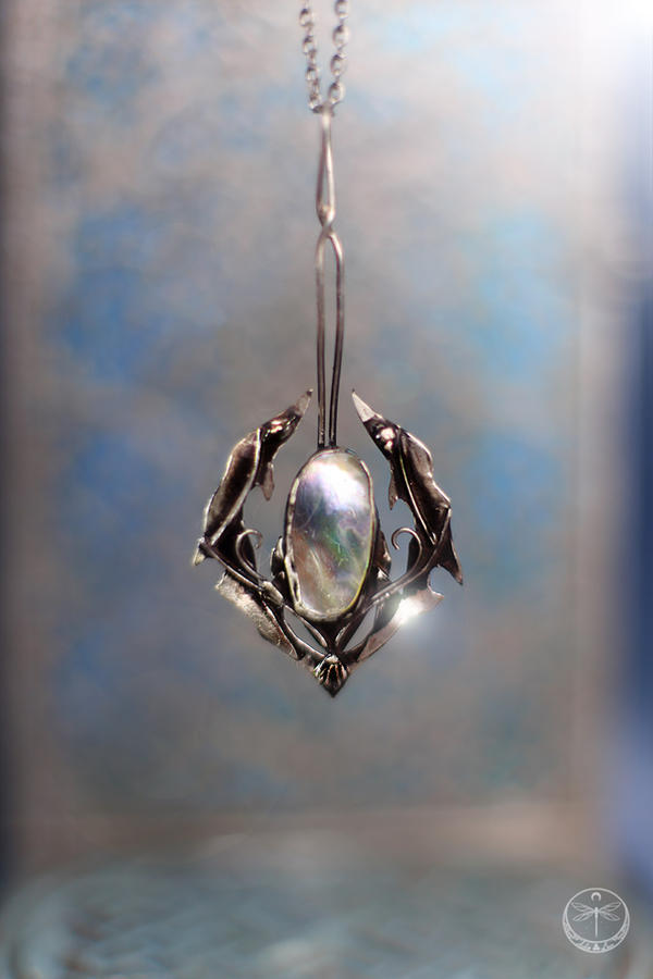 Silver Talisman Ritual White Shores Silver Talisman with Mother of Pearl by AelinLaerFineArt ...