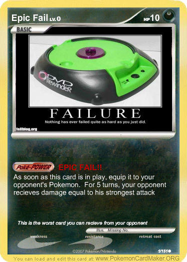 Epic Fail Card by N9987 on DeviantArt