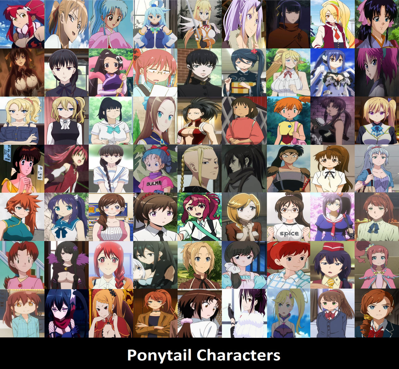Ponytail Anime Characters by ScarletGhostMrX22 on DeviantArt