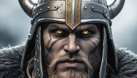 The-robust-viking-hornless-helmet--man--gray-skin-