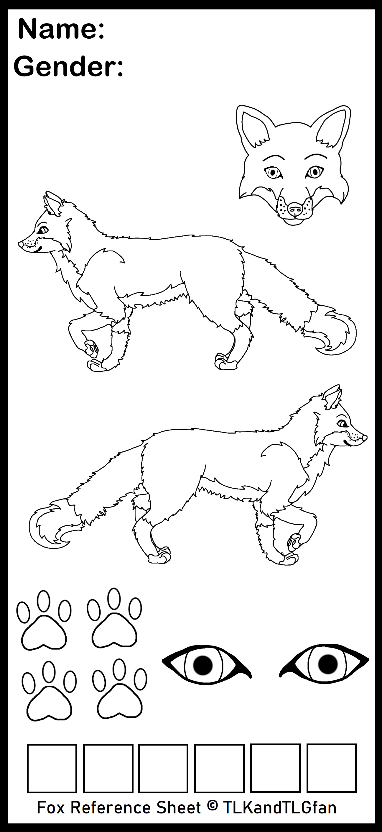 F2U Fox Reference Sheet Base by TLKandTLGfan on DeviantArt