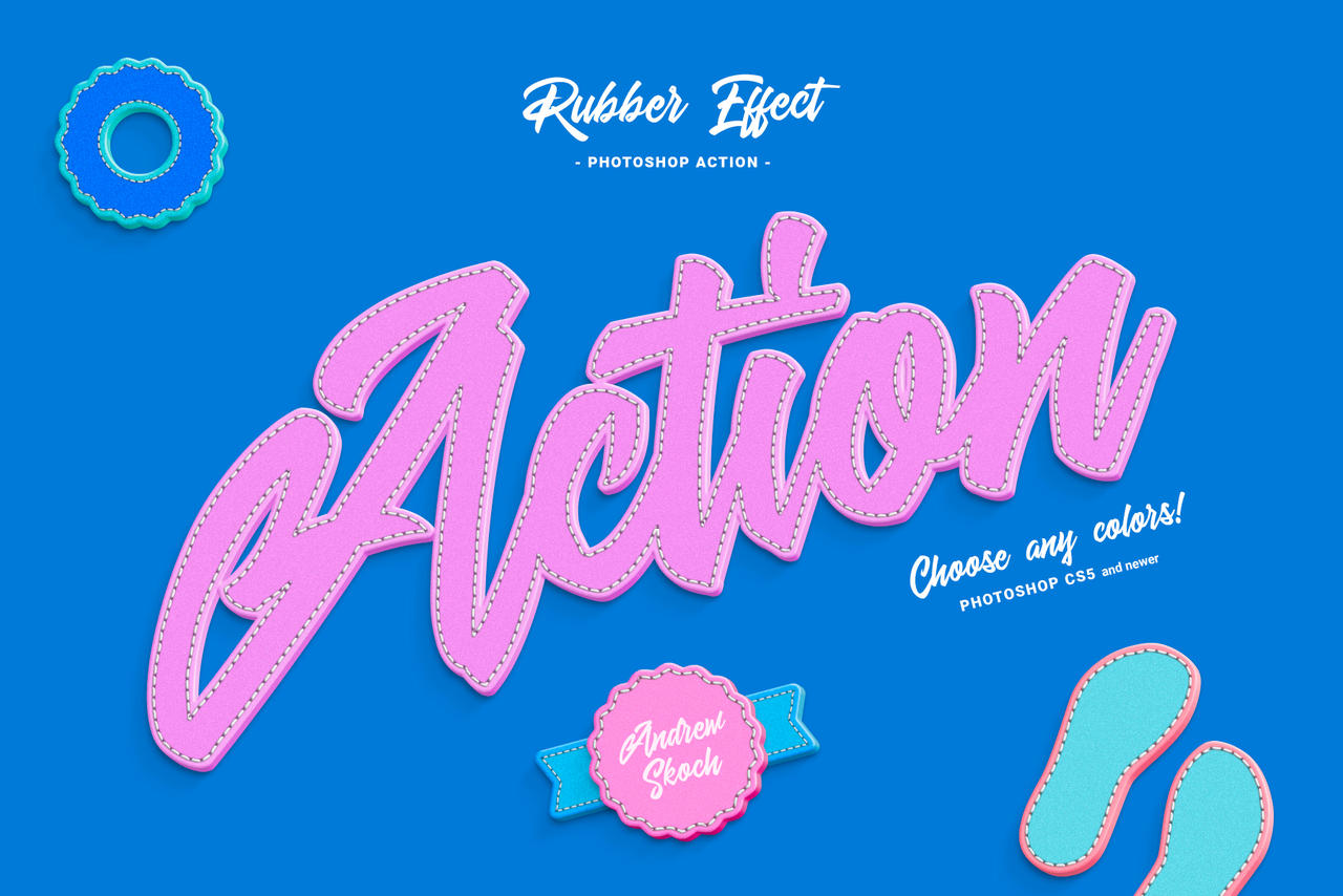 rubber photoshop action by sko4 design