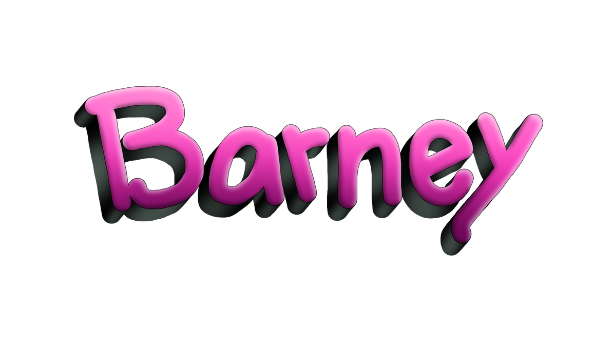 Custom 1991-present 3D Barney Logo Magenta/Purple by JamesMuchtastic on ...