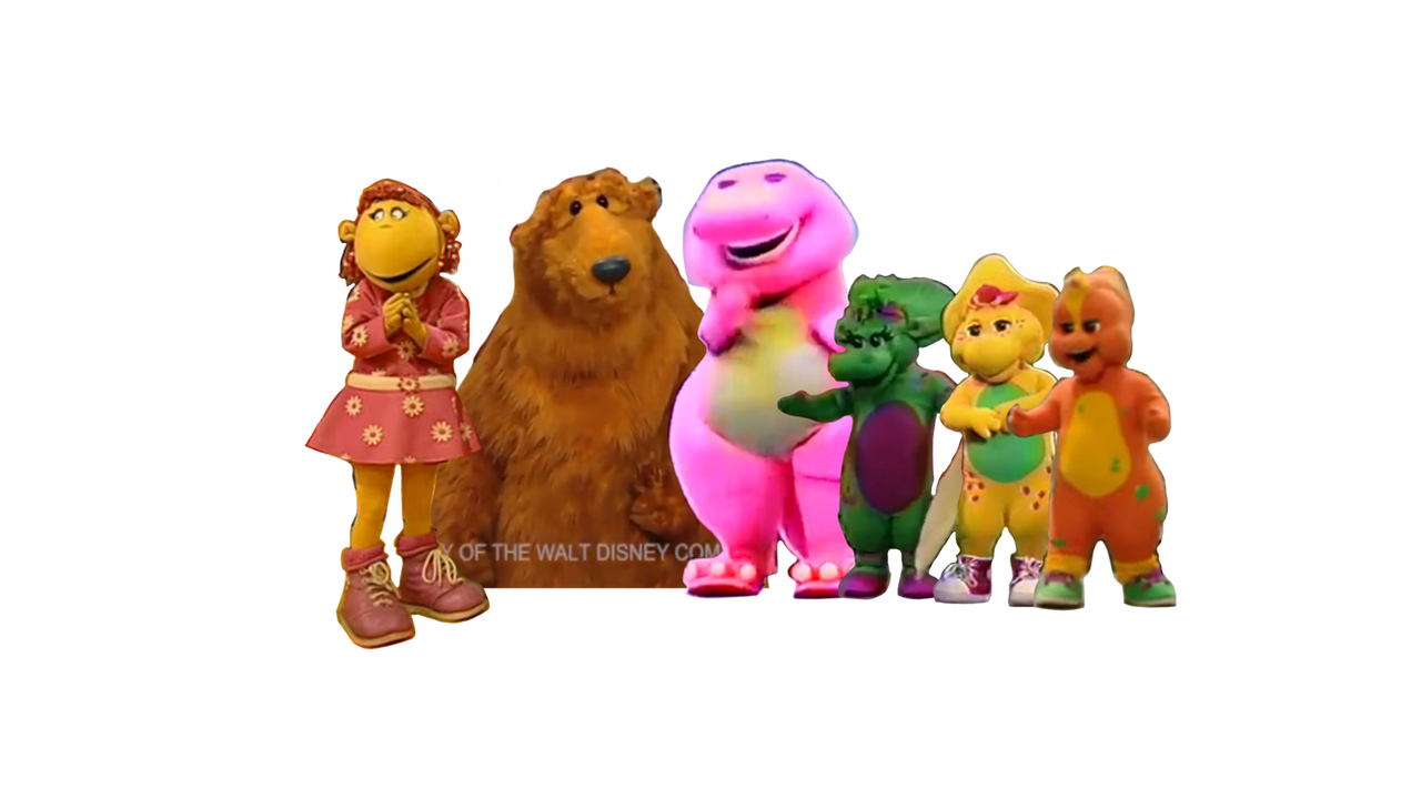 Bear, Barney, Baby Bop, BJ and Riff Vector by JamesMuchtastic on DeviantArt