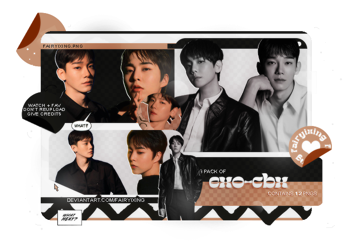 [PNG PACK] EXO-CBX - (INB100) by fairyixing on DeviantArt
