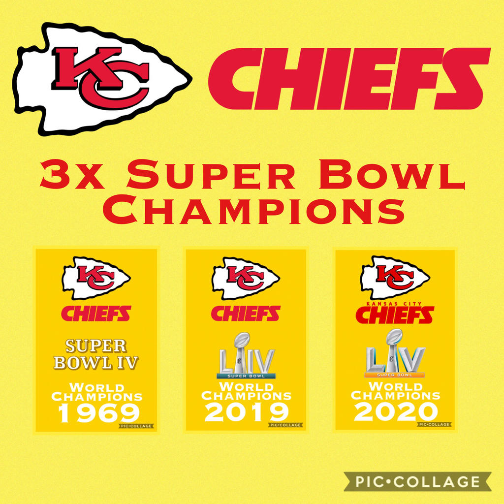 Kansas City Chiefs 3x Super Bowl Champions Banner by ...