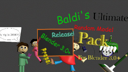 Baldi's Basics Plus Model Release Blender 3.0+ by PFGFromYT on DeviantArt