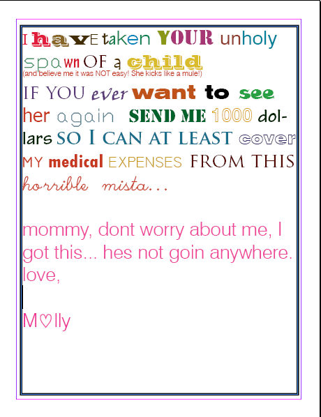 Ransom Note by kavinveldar on DeviantArt