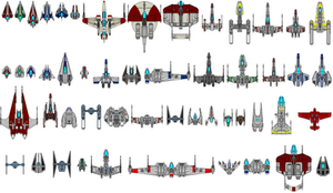 Star Wars starfighters