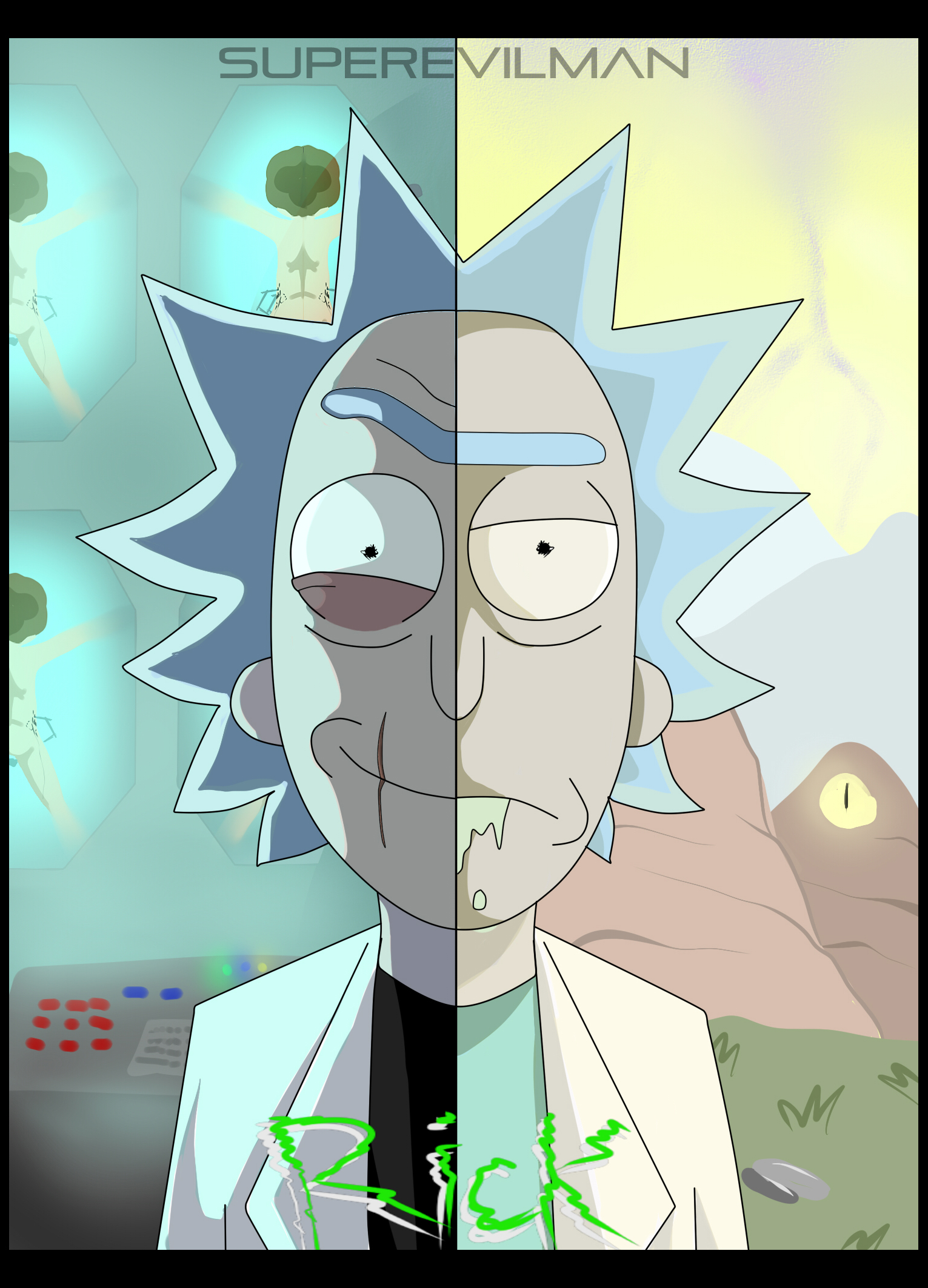 Evil Rick and Rick by SuperEvilMan