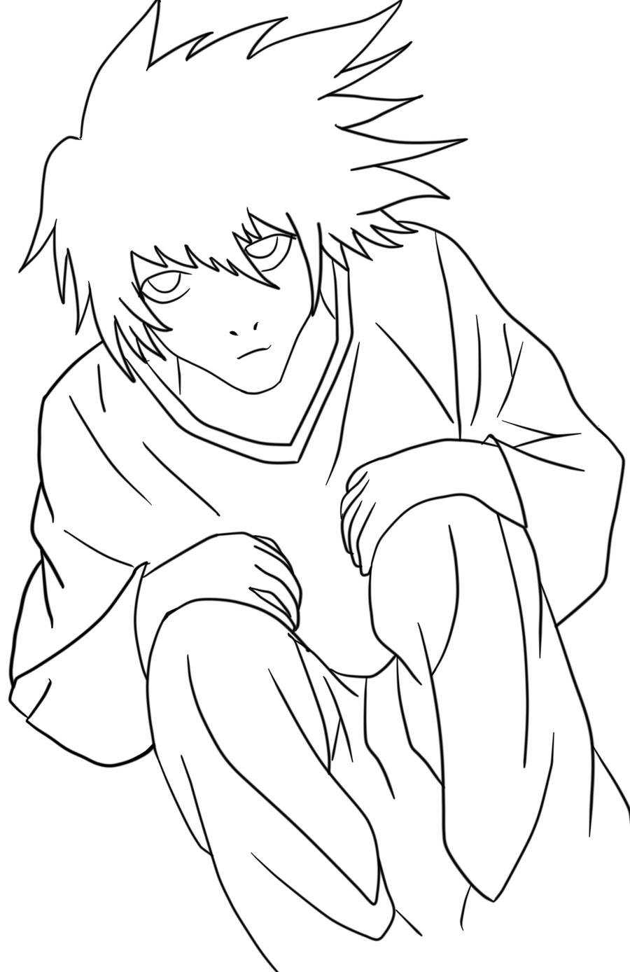 L Death Note Line Art By Sk3tch 4rtist On Deviantart L Death Note Line Art By Sk3tch 4rtist On Deviantart
