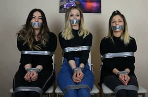 Turkish girls duct tape escape challenge