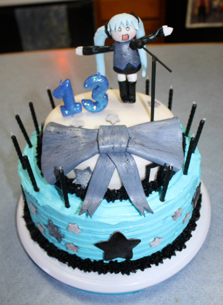 Hatsune Miku Birthday Cake by Aiko--Shin-Sedai