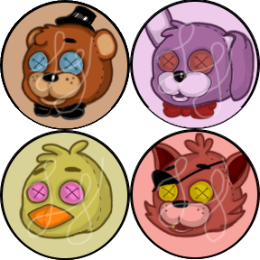 Fnaf Anime Stickers for Sale