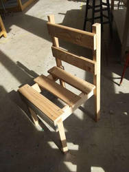 Hand crafted wooden chair