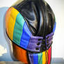 Leather Skullcap in Rainbow LGBTQ Pride Colors