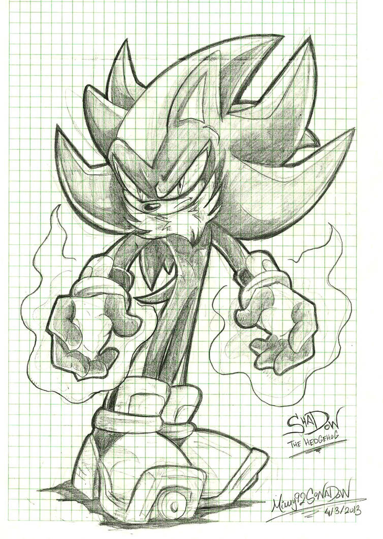 shadow the hedgehog (sonic) drawn by usa37107692