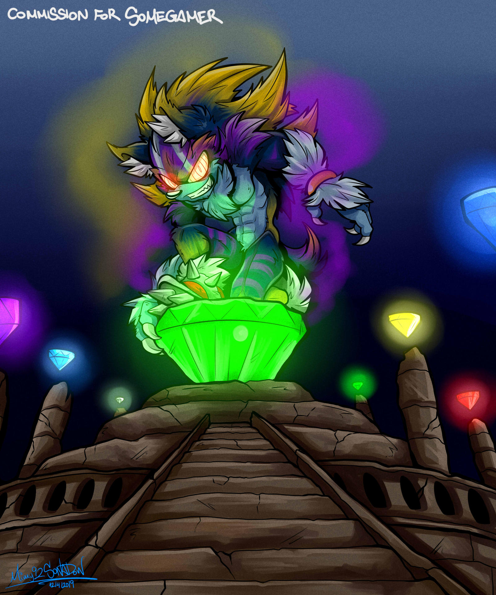Super Tails and Chaos Emeralds by laryssadesenhista on DeviantArt