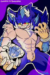 COMMISSION: DarkSonic-Mephiles fusion