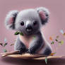 Midjourney Chibi baby koala