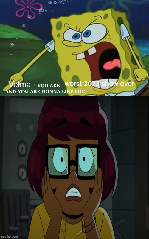 SpongeBob explodes at Fake Velma by duongdo12345 on DeviantArt