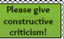 Give Constructive Criticism Stamp