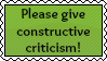 Give Constructive Criticism Stamp