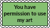 Yes Permission Stamp