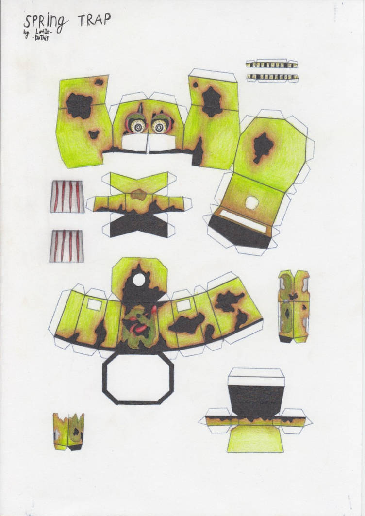 Springtrap Cutout FNAF template - Springtrap by lettuce-boi on DeviantArt