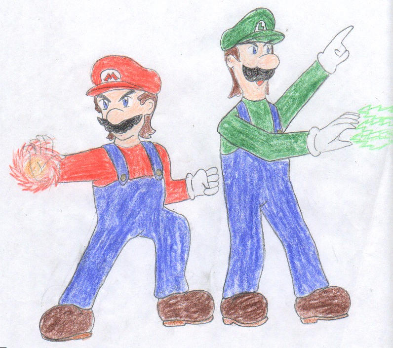 Mario and Luigi - Hand Powers by FoxBluereaver on DeviantArt