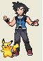 Adult Ash and Pikachu Sprite