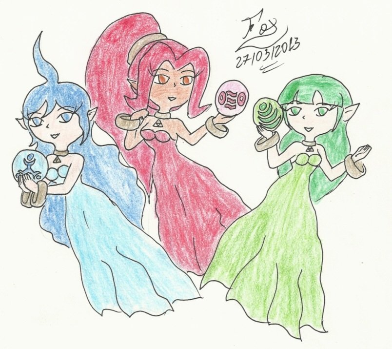 Chibi Triforce Goddesses