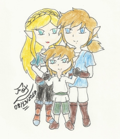 Botw Offspring ZeLink BOTW Family by FoxBluereaver on DeviantArt
