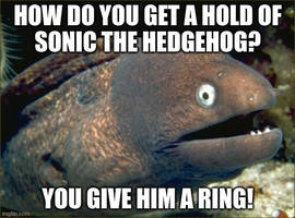 Bad Joke Eel does a Sonic Pun