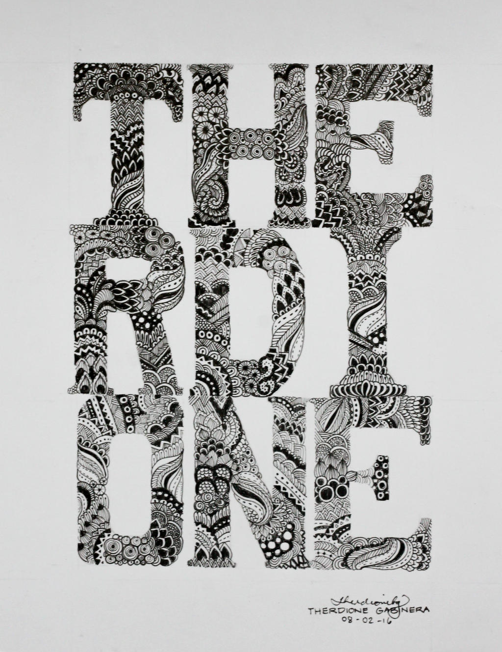 Zentangle Typography Typography + Zentangle by therdione13 on DeviantArt