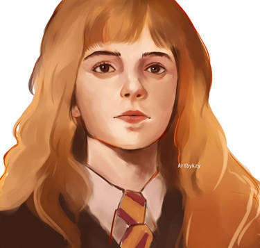 Hermione Granger, walking in autumn Hogwarts by Estylon on DeviantArt