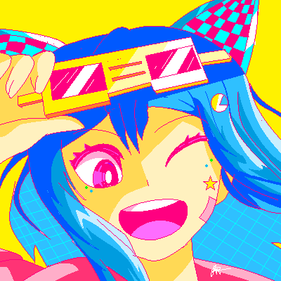 Colorful Anime Girl by KOMIC10 on DeviantArt
