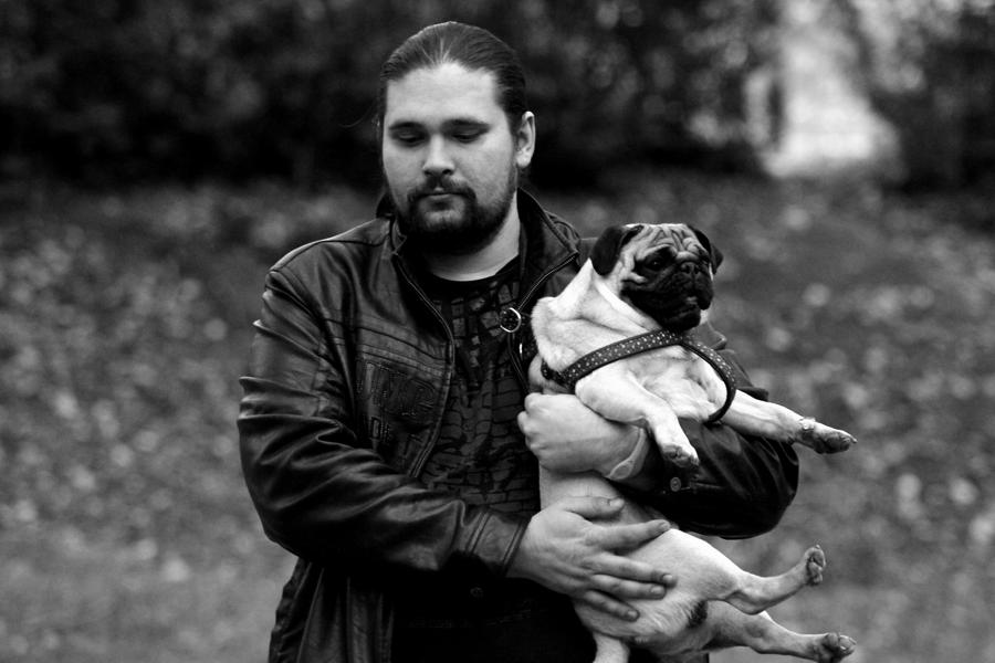 A man and his pug