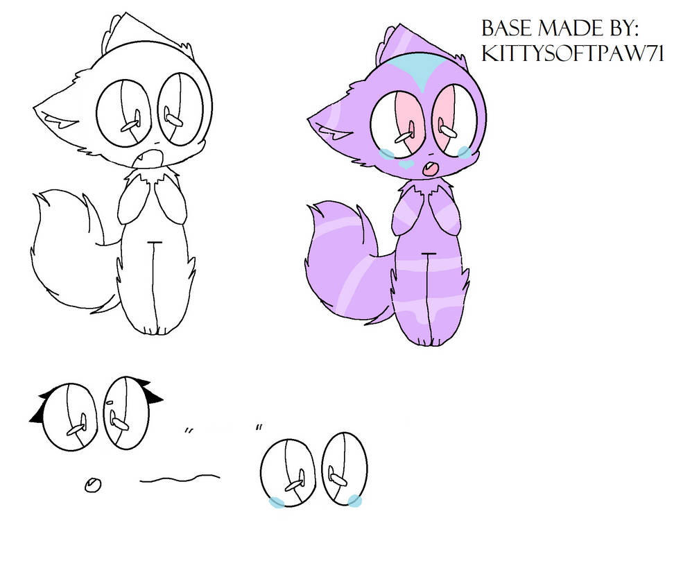 cute chibi fox base by KittySoftPaws71 on DeviantArt