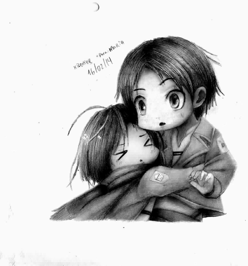 Mikasa Y Eren Chibis