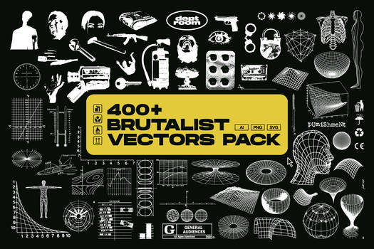 400  Brutalist Vectors Pack